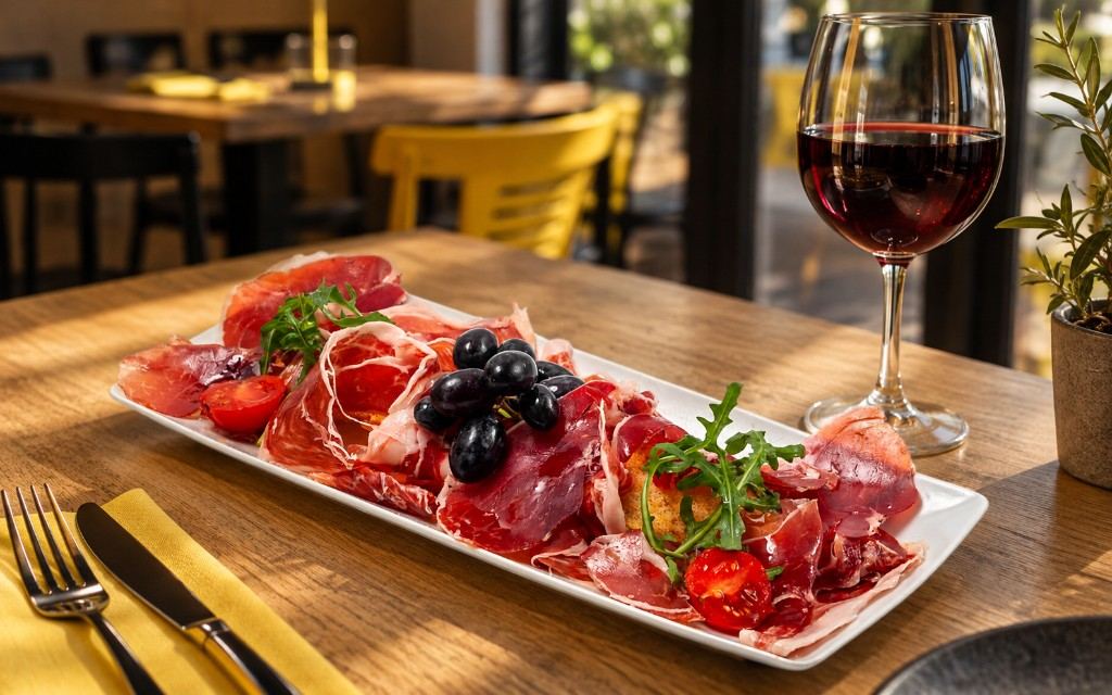 Queijos & Presunto, cut to order at the bar